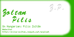 zoltan pilis business card